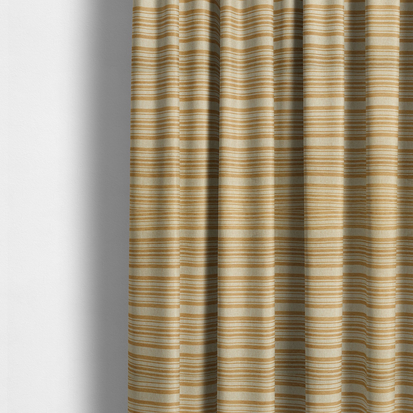 Olympos Mono Tone Faded Stripe Pattern Orange Colour Chenille Upholstery Fabric CTR-872 - Made To Measure Curtains