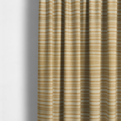 Olympos Mono Tone Faded Stripe Pattern Orange Colour Chenille Upholstery Fabric CTR-872 - Made To Measure Curtains