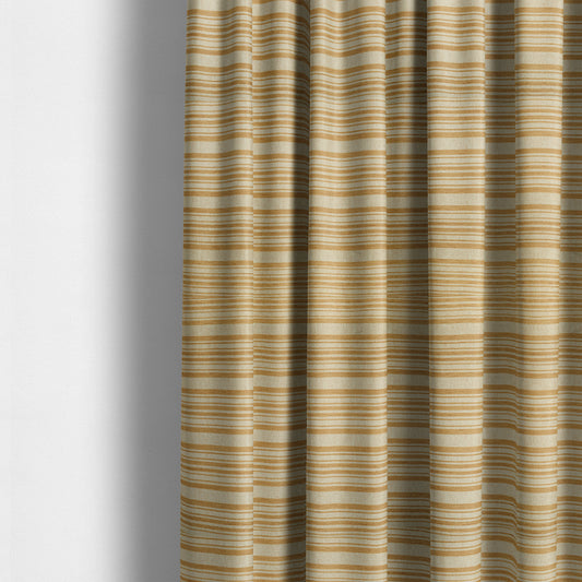 Olympos Mono Tone Faded Stripe Pattern Orange Colour Chenille Upholstery Fabric CTR-872 - Made To Measure Curtains