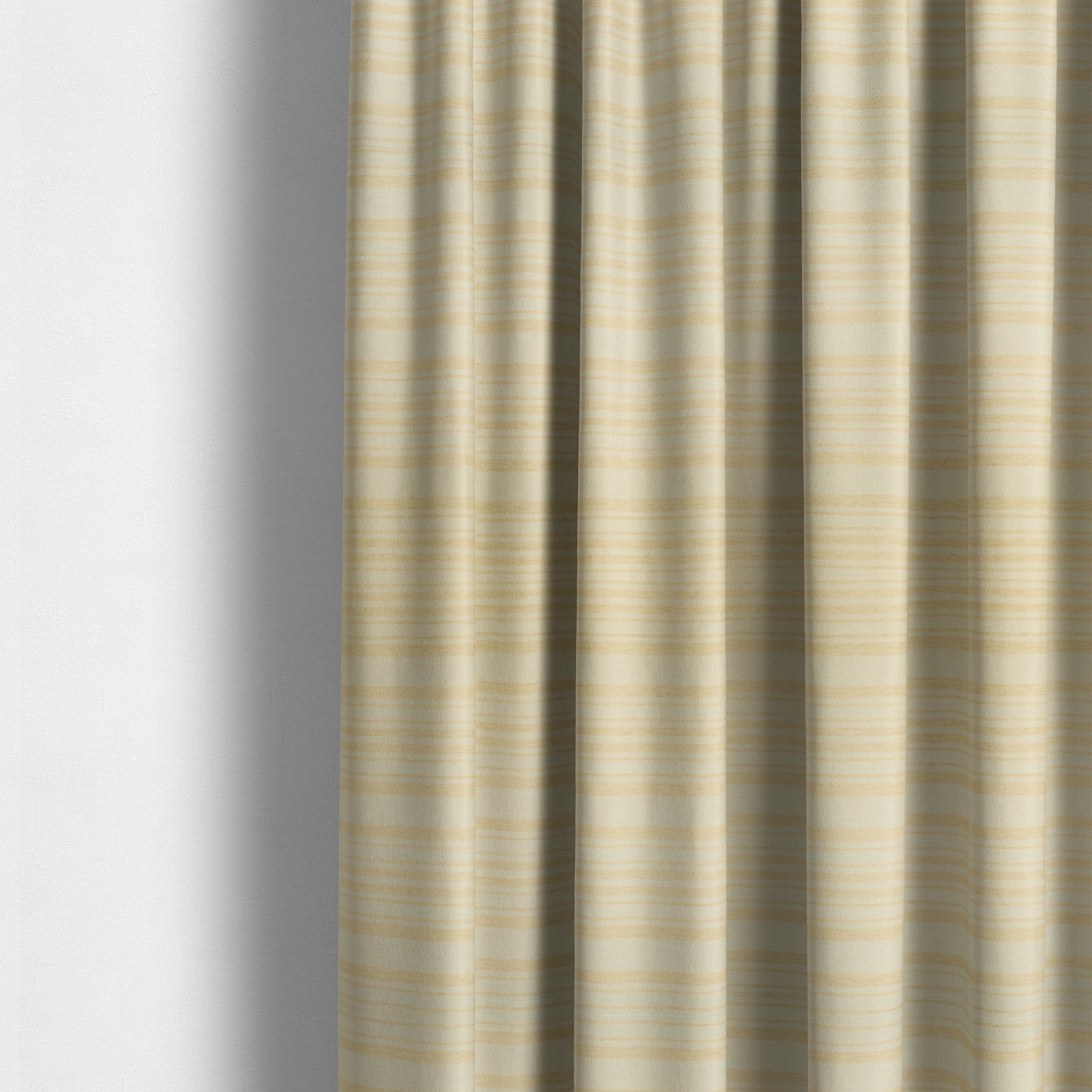 Olympos Mono Tone Faded Stripe Pattern Beige Colour Chenille Upholstery Fabric CTR-876 - Made To Measure Curtains