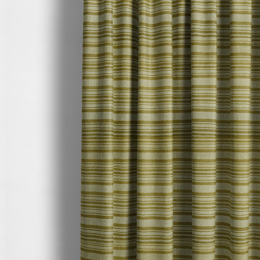 Olympos Mono Tone Faded Stripe Pattern Green Colour Chenille Upholstery Fabric CTR-884 - Made To Measure Curtains