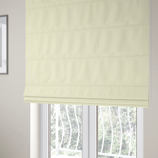 Fabriano Plain Chenille Type Cream Colour Upholstery Fabric CTR-895 - Roman Blinds