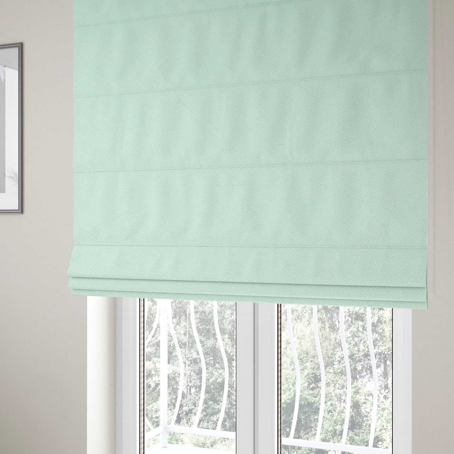 Fabriano Plain Chenille Type Sky Blue Colour Upholstery Fabric CTR-896 - Roman Blinds