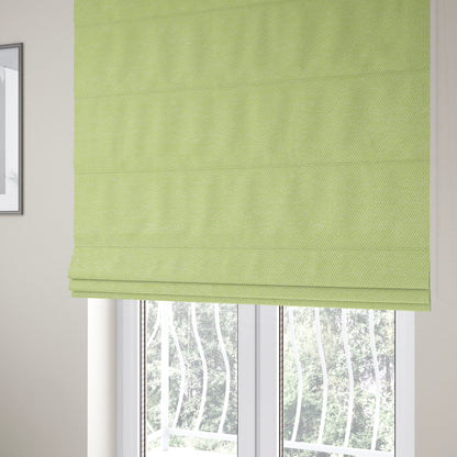 Fabriano Plain Chenille Type Light Green Colour Upholstery Fabric CTR-897 - Roman Blinds