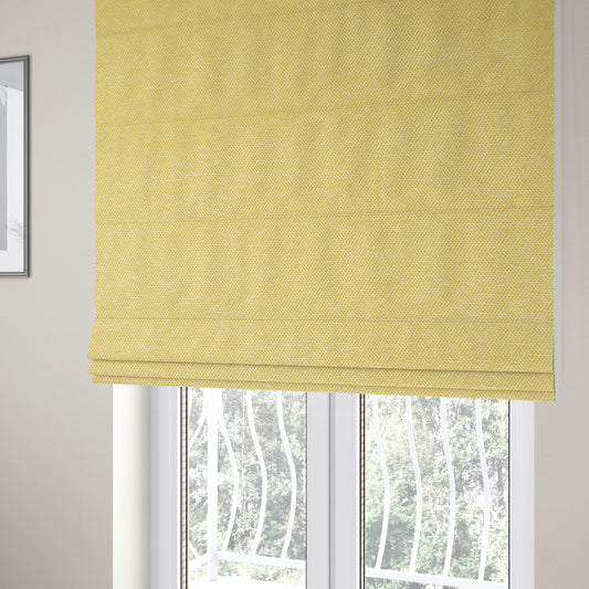 Fabriano Plain Chenille Type Light Yellow Colour Upholstery Fabric CTR-898 - Roman Blinds