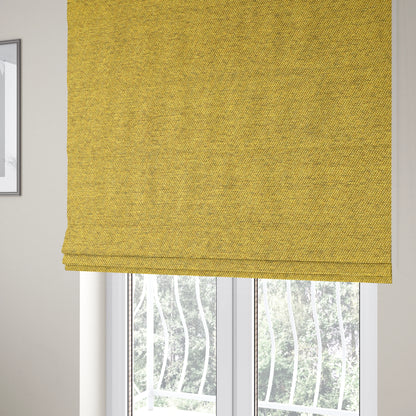 Fabriano Plain Chenille Type Yellow Colour Upholstery Fabric CTR-899 - Roman Blinds