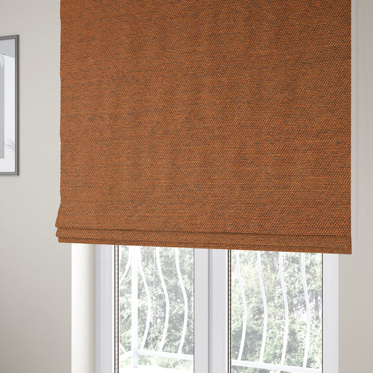 Fabriano Plain Chenille Type Orange Colour Upholstery Fabric CTR-901 - Roman Blinds