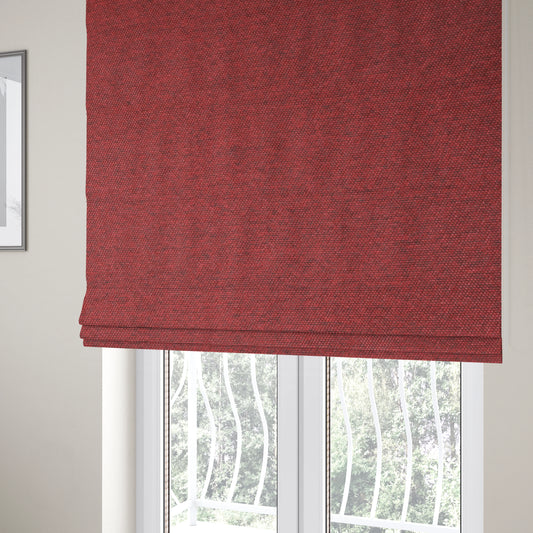 Fabriano Plain Chenille Type Burgundy Red Colour Upholstery Fabric CTR-902 - Roman Blinds