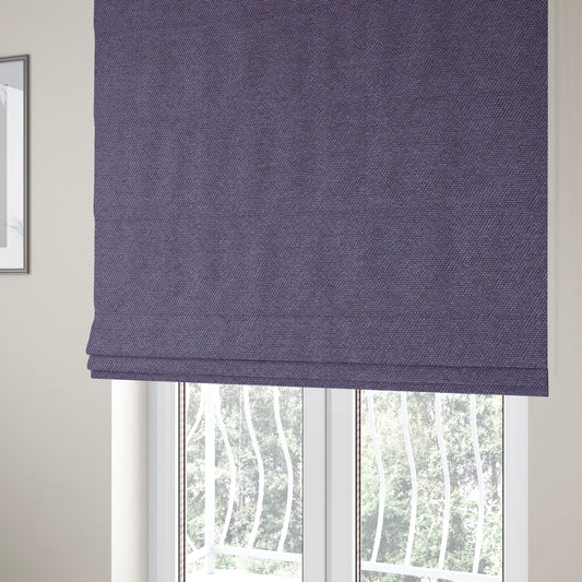 Fabriano Plain Chenille Type Purple Colour Upholstery Fabric CTR-904 - Roman Blinds