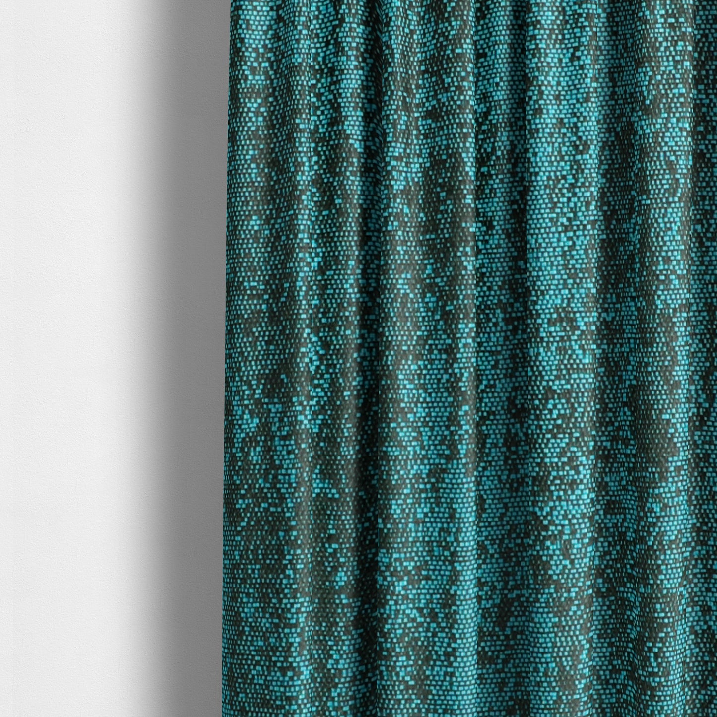 Fabriano Abstract Semi Plain Chenille Type Blue Black Upholstery Fabric CTR-911 - Made To Measure Curtains