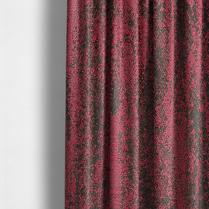 Fabriano Abstract Semi Plain Chenille Type Pink Black Upholstery Fabric CTR-913 - Made To Measure Curtains