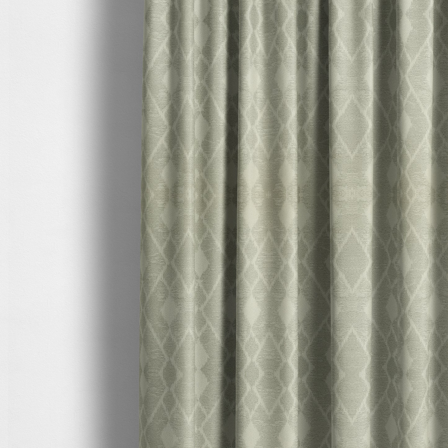 Fabriano Diamond Pattern Chenille Type Silver Upholstery Fabric CTR-920 - Made To Measure Curtains