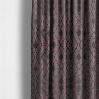 Fabriano Diamond Pattern Chenille Type Purple Upholstery Fabric CTR-924 - Made To Measure Curtains