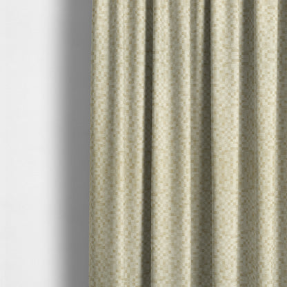 Fabriano Squared Pattern Chenille Type Cream Beige Upholstery Fabric CTR-928 - Made To Measure Curtains