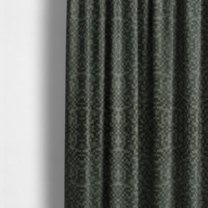 Fabriano Squared Pattern Chenille Type Grey Upholstery Fabric CTR-935 - Made To Measure Curtains