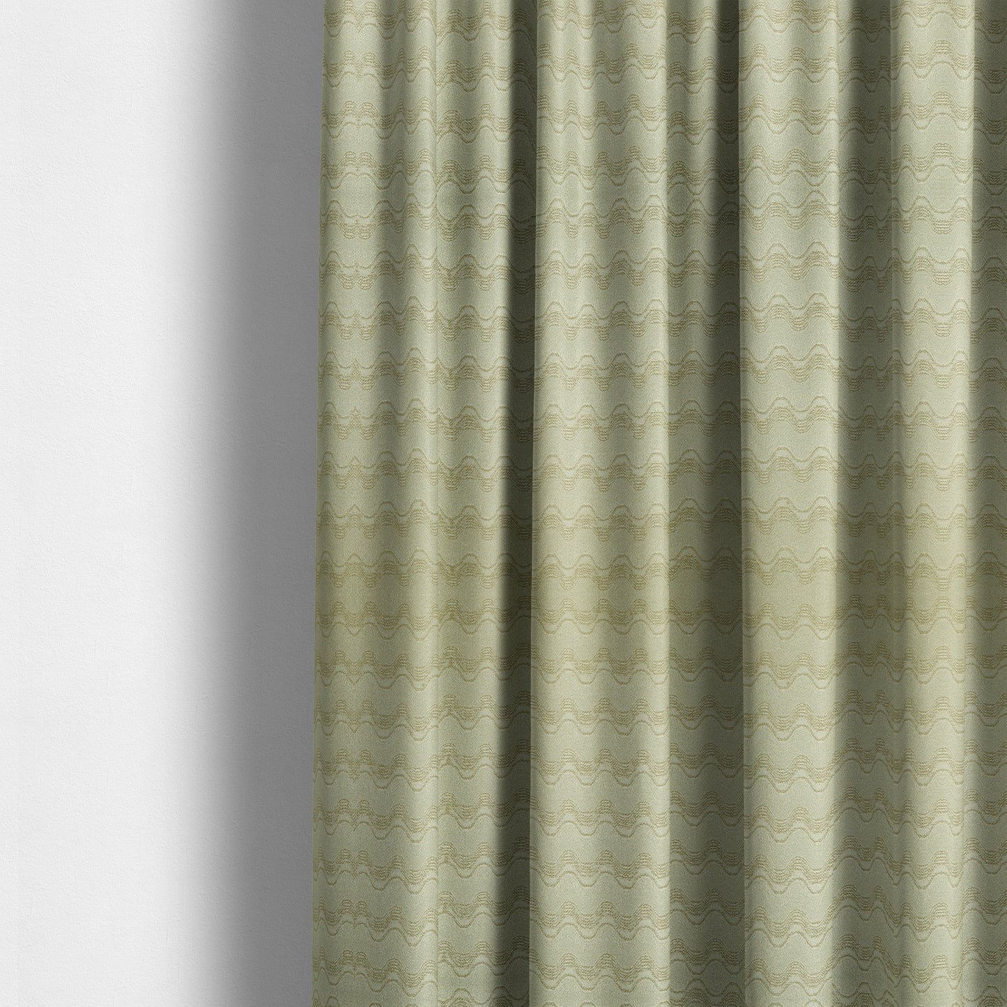 Fabriano Wave Pattern Chenille Type Cream Beige Upholstery Fabric CTR-946 - Made To Measure Curtains