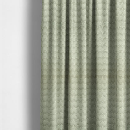 Fabriano Wave Pattern Chenille Type Silver Upholstery Fabric CTR-947 - Made To Measure Curtains