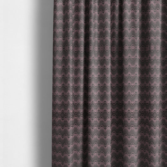 Fabriano Wave Pattern Chenille Type Purple Upholstery Fabric CTR-951 - Made To Measure Curtains