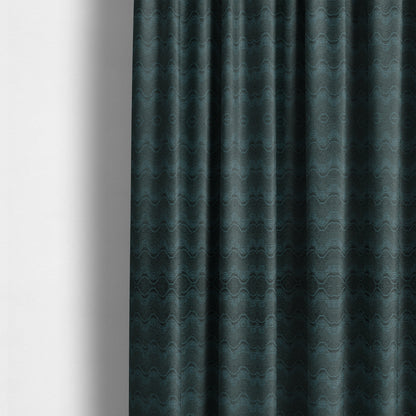 Fabriano Wave Pattern Chenille Type Navy Blue Upholstery Fabric CTR-952 - Made To Measure Curtains