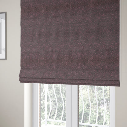 Fabriano Damask Pattern Chenille Type Purple Upholstery Fabric CTR-969 - Roman Blinds