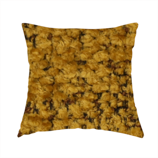 Wellington Chunky Chenille Weave Upholstery Fabric Yellow Colour CTR-97 - Handmade Cushions