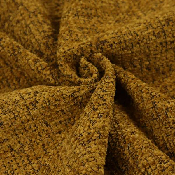 Wellington Chunky Chenille Weave Upholstery Fabric Yellow Colour CTR-97 - Made To Measure Curtains