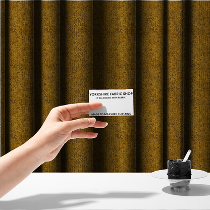 Wellington Chunky Chenille Weave Upholstery Fabric Yellow Colour CTR-97 - Made To Measure Curtains