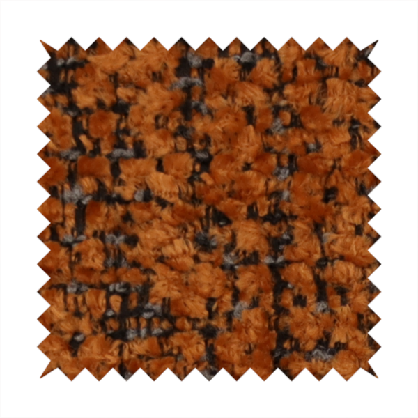 Wellington Chunky Chenille Weave Upholstery Fabric Orange Colour CTR-99 - Roman Blinds