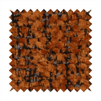 Wellington Chunky Chenille Weave Upholstery Fabric Orange Colour CTR-99 - Roman Blinds