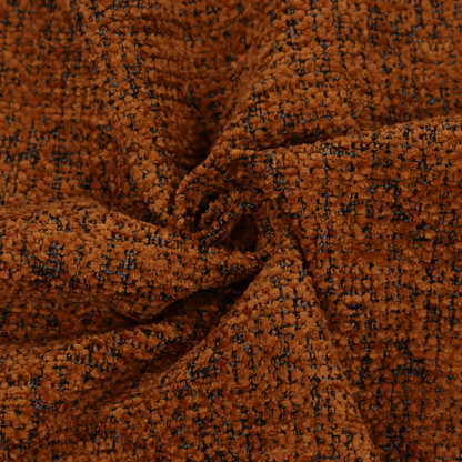 Wellington Chunky Chenille Weave Upholstery Fabric Orange Colour CTR-99 - Roman Blinds
