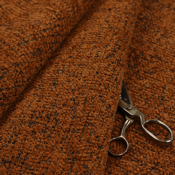 Wellington Chunky Chenille Weave Upholstery Fabric Orange Colour CTR-99 - Roman Blinds
