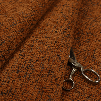 Wellington Chunky Chenille Weave Upholstery Fabric Orange Colour CTR-99 - Roman Blinds