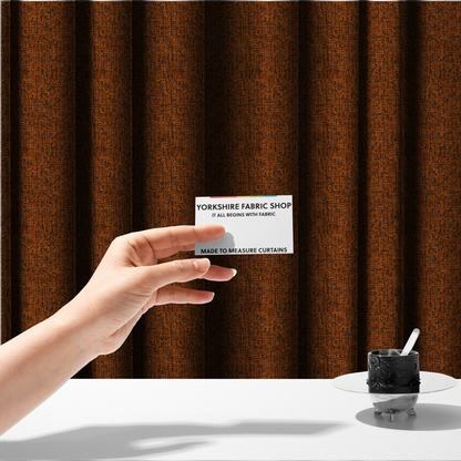 Wellington Chunky Chenille Weave Upholstery Fabric Orange Colour CTR-99 - Made To Measure Curtains