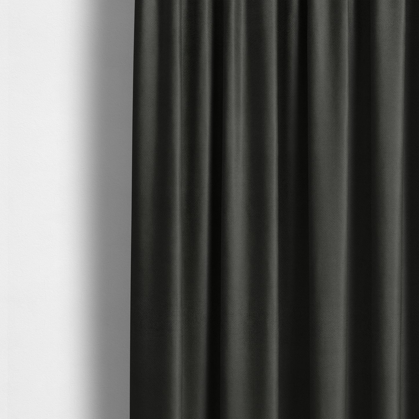 Windsor Soft Basket Weave Clean Easy Black Upholstery Fabric CTR-1569 - Made To Measure Curtains