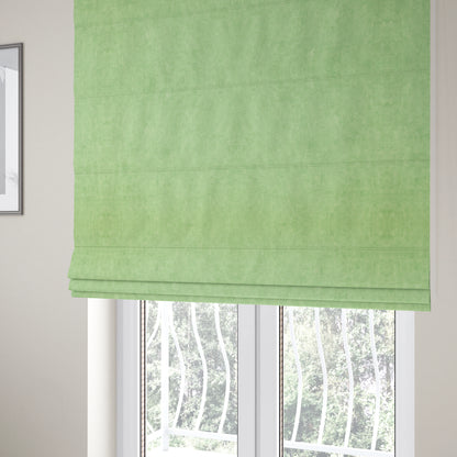 Capri Pastel Effect Cotton Chenille Upholstery Fabric In Olive Green Colour - Roman Blinds