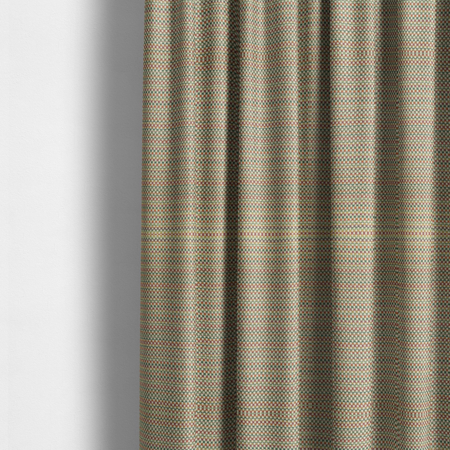 Comfy Chenille Textured Brick Semi Plain Pattern Upholstery Fabric In Multicolour - Made To Measure Curtains