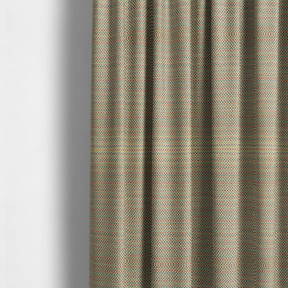 Comfy Chenille Textured Brick Semi Plain Pattern Upholstery Fabric In Multicolour - Made To Measure Curtains