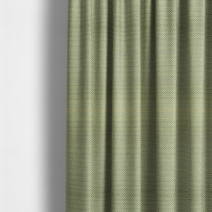 Comfy Chenille Textured Brick Semi Plain Pattern Upholstery Fabric In Green - Made To Measure Curtains