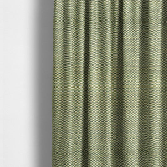 Comfy Chenille Textured Brick Semi Plain Pattern Upholstery Fabric In Green - Made To Measure Curtains