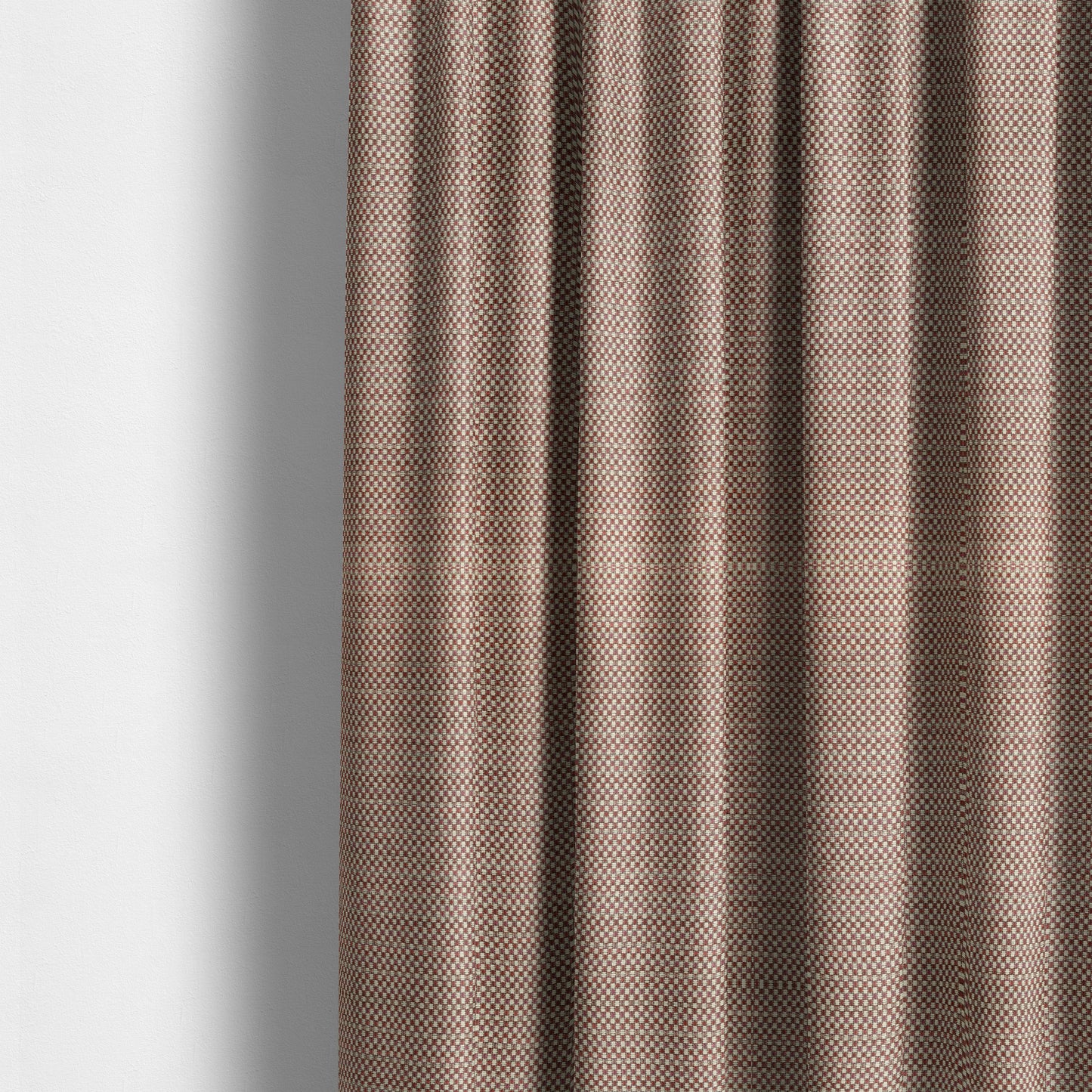 Comfy Chenille Textured Brick Semi Plain Pattern Upholstery Fabric In Pink - Made To Measure Curtains