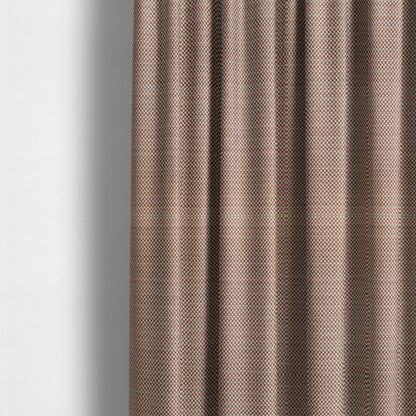 Comfy Chenille Textured Brick Semi Plain Pattern Upholstery Fabric In Pink - Made To Measure Curtains