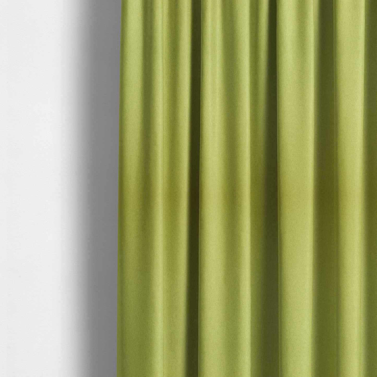 Como Soft Wool Effect Plain Chenille Quality Upholstery Fabric In Lime Green Colour - Made To Measure Curtains