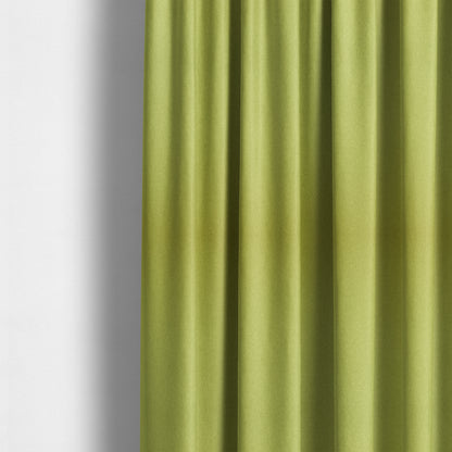 Como Soft Wool Effect Plain Chenille Quality Upholstery Fabric In Lime Green Colour - Made To Measure Curtains