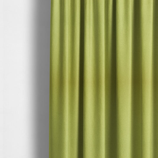 Como Soft Wool Effect Plain Chenille Quality Upholstery Fabric In Lime Green Colour - Made To Measure Curtains