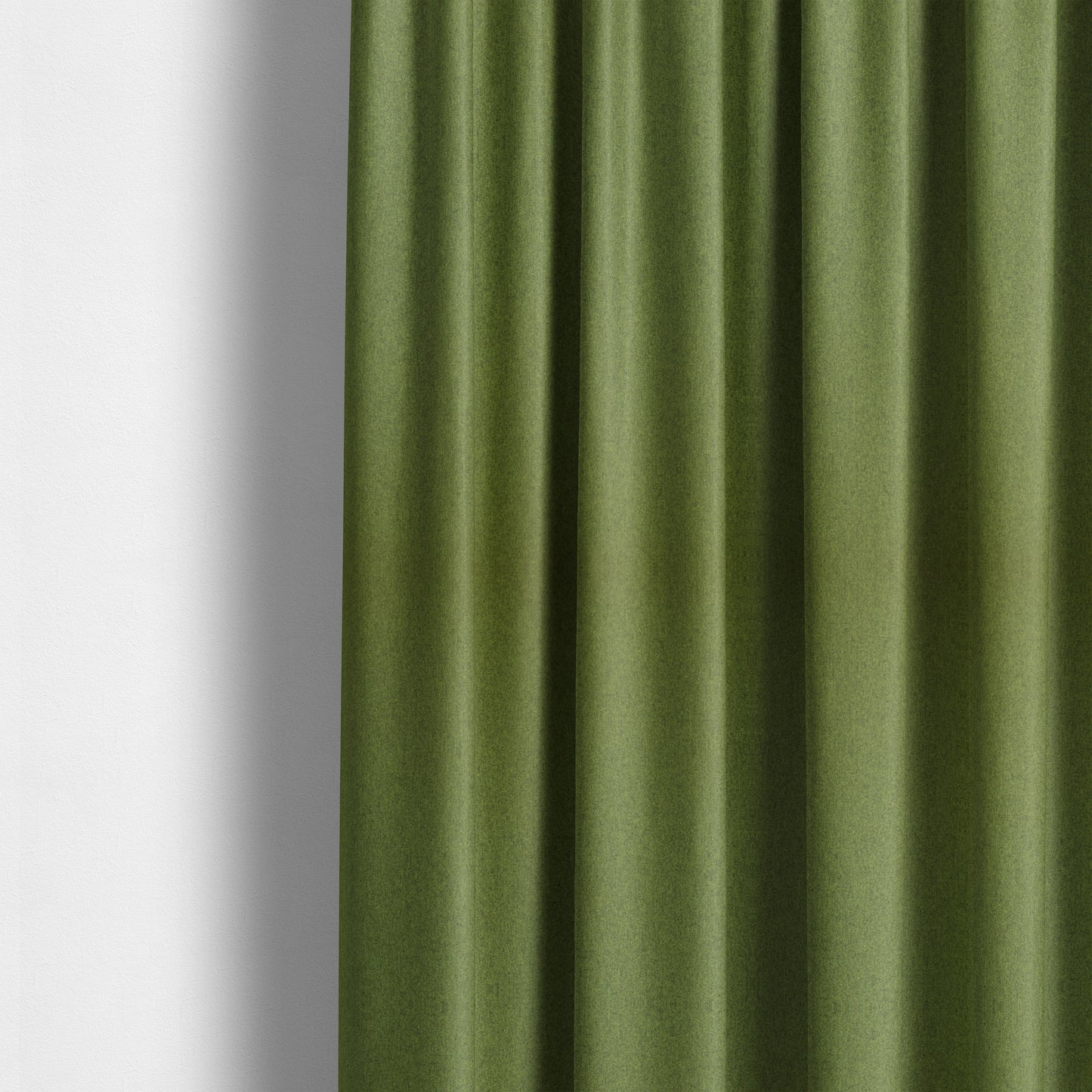 Como Soft Wool Effect Plain Chenille Quality Upholstery Fabric In Green Grass Colour - Made To Measure Curtains