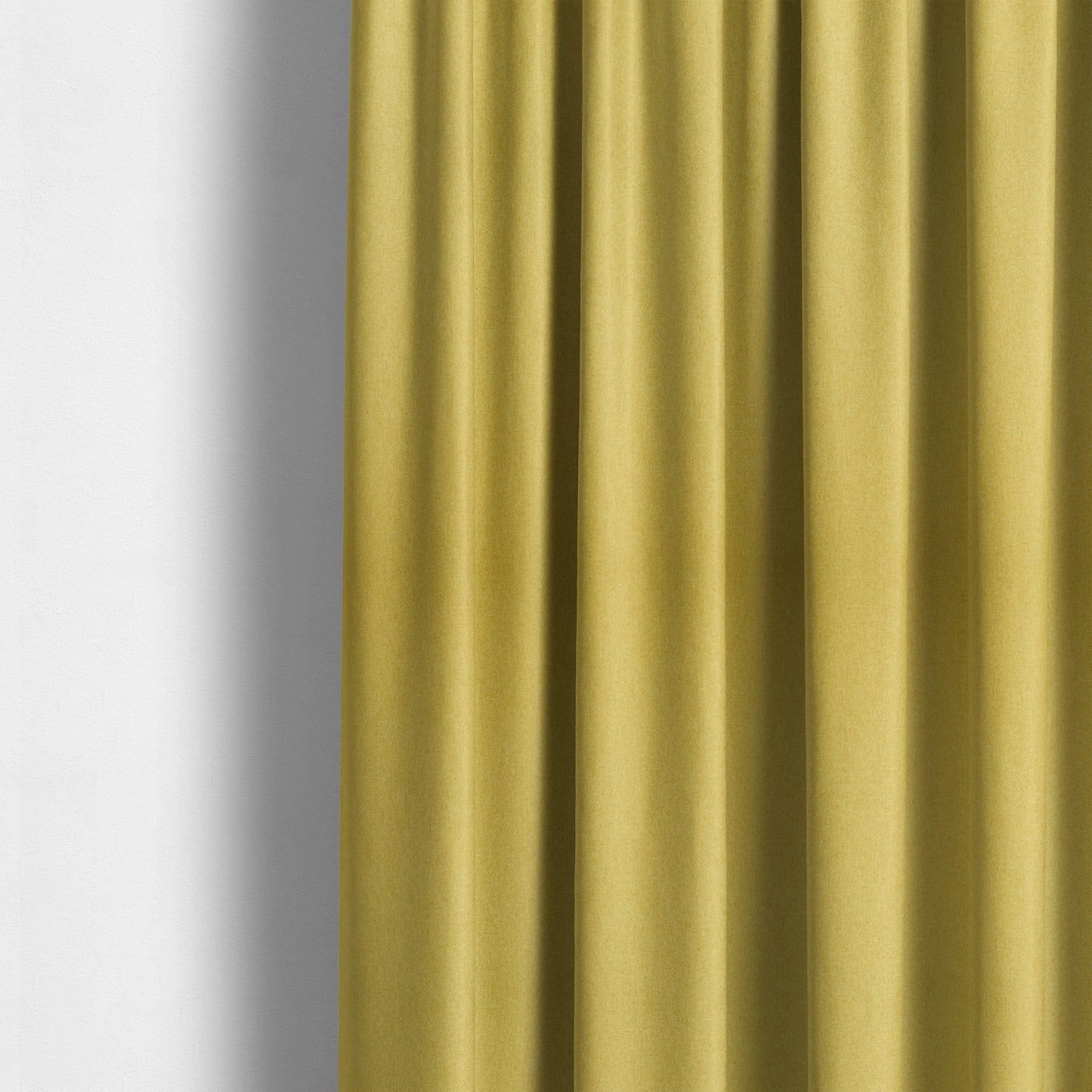 Como Soft Wool Effect Plain Chenille Quality Upholstery Fabric In Yellow Colour - Made To Measure Curtains