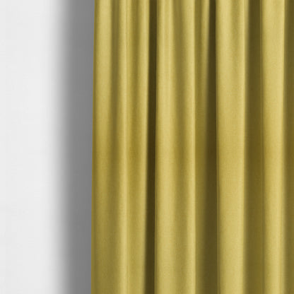 Como Soft Wool Effect Plain Chenille Quality Upholstery Fabric In Yellow Colour - Made To Measure Curtains