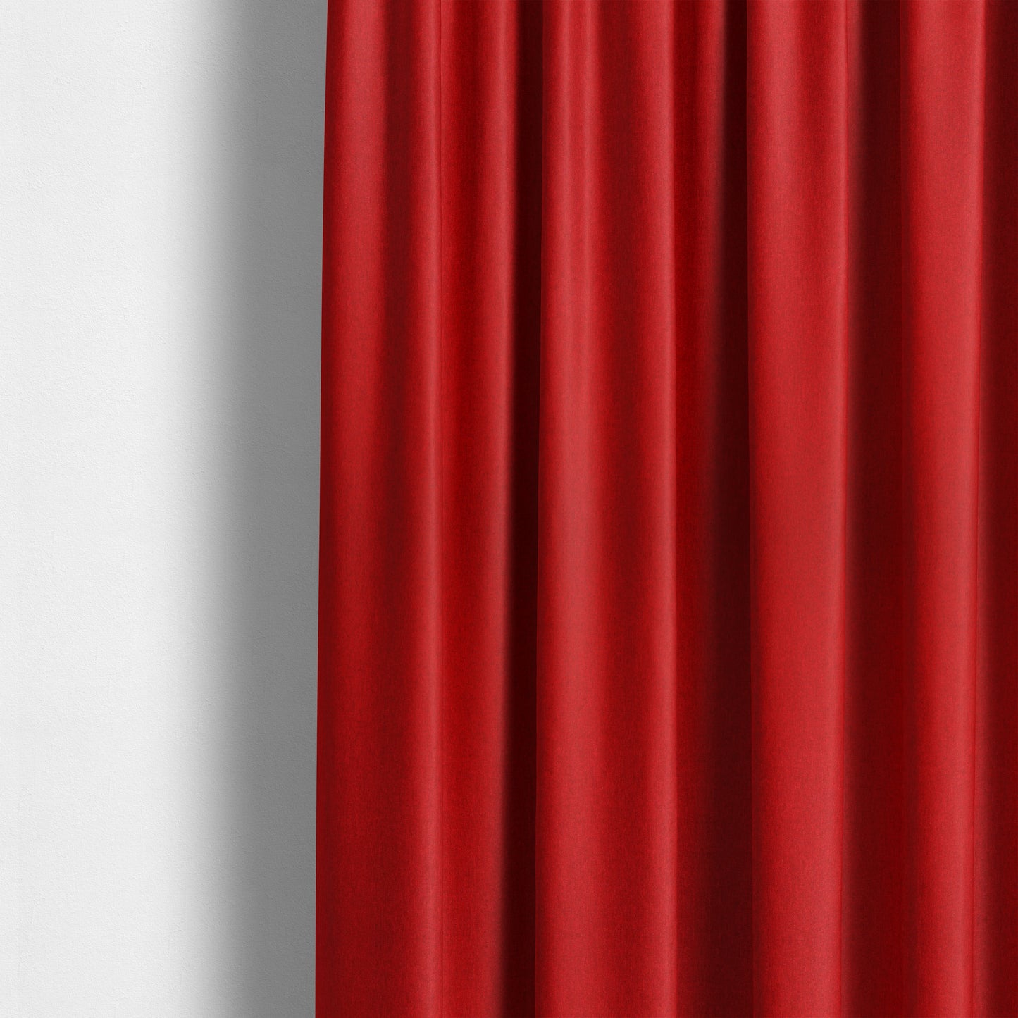 Como Soft Wool Effect Plain Chenille Quality Upholstery Fabric In Red Colour - Made To Measure Curtains