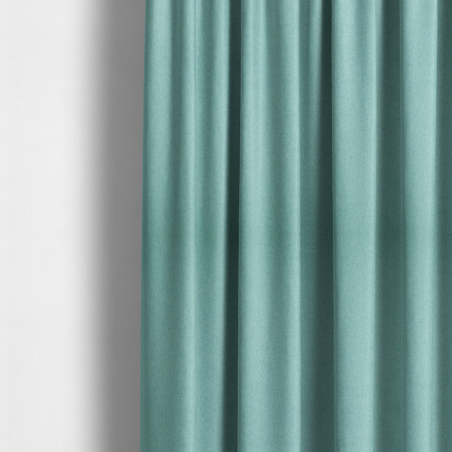 Como Soft Wool Effect Plain Chenille Quality Upholstery Fabric In Teal Blue Colour - Made To Measure Curtains