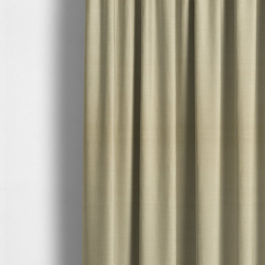 Cruise Ribbed Weave Textured Chenille Material In Plain Beige Upholstery Curtain Fabric - Made To Measure Curtains